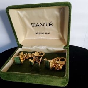 DANTE Natural Jade Stone Cufflinks